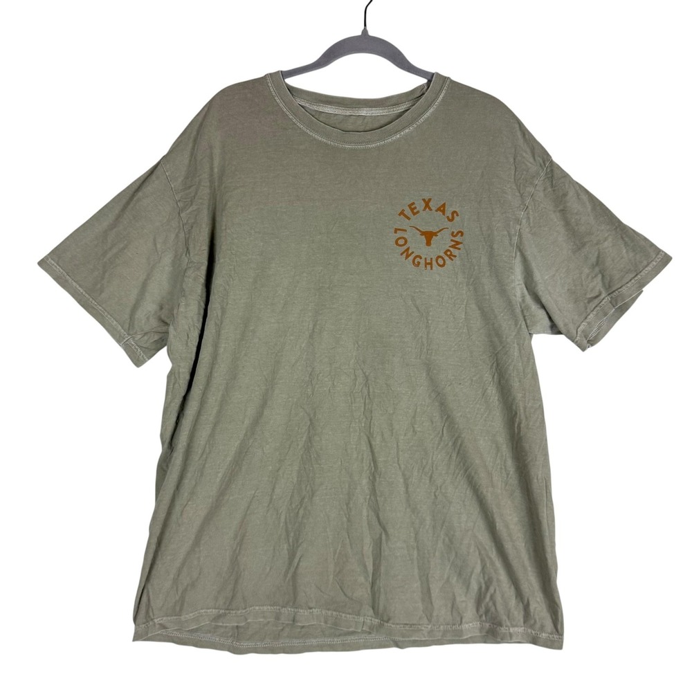 Texas Longhorns Shirt Mens XL Green NCAA Football Short Sleeve Graphic Tee Top